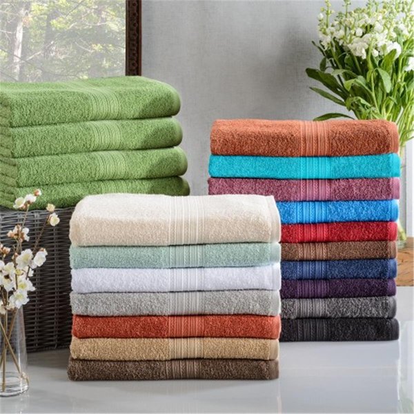 Superior Superior EF-BATH BR Eco-Friendly 100 Percent Ringspun Cotton Bath Towel Set - Brown; 4 Pieces EF-BATH BR